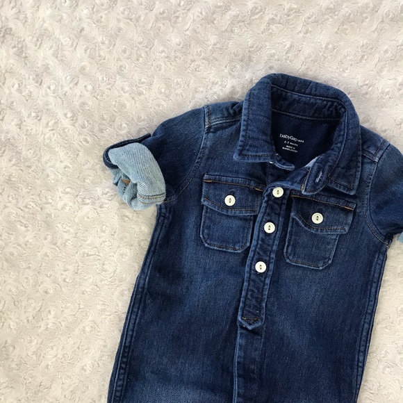 denim one piece romper